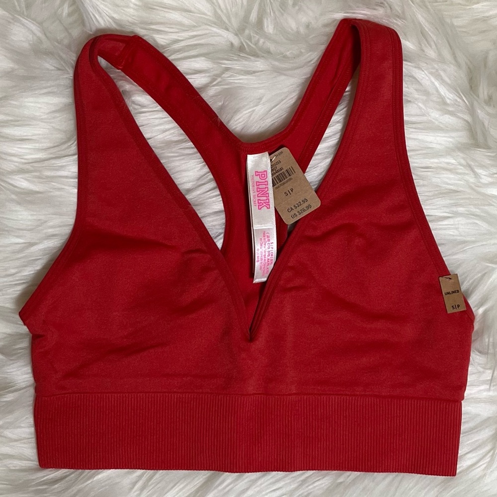 NWT PINK Victoria's Secret Seamless Plunge Bralette - Picture 2 of 5